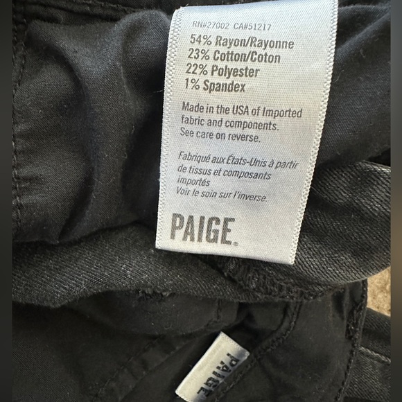 Paige Denim Skinny Jeans Black Fog Split hem size 27 - Picture 7 of 9